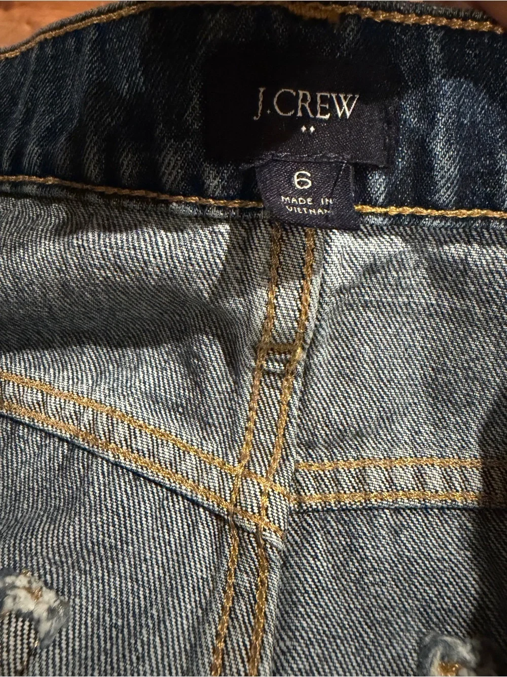 J.Crew Denim Midi Skirt Women’s Blue Jean Front Slit Classic Casual Size 6 Y2K